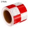 Unique Bargains Square Trucks Cars Waterproof Adhesive High Visibility Safety Reflective Tape 2 Pcs - 3 of 4