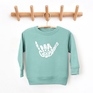 The Juniper Shop Good Vibes Skeleton Toddler Graphic Sweatshirt - 1 of 2