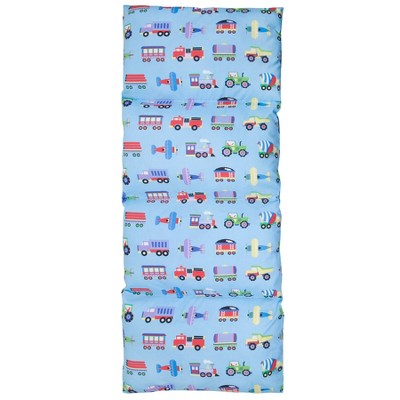 Trains, Planes & Trucks Blue Cotton Polyester Kids Floor Pillow Lounger