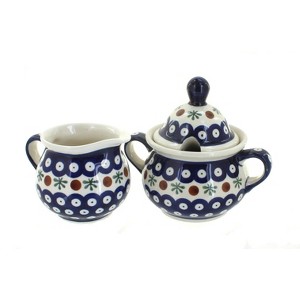 Blue Rose Polish Pottery 944-945 Zaklady Cream & Sugar Set - 1 of 1