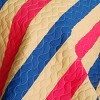 Slickblue 3 PC Handmade Full/Queen Quilt Set, Reversible Vermicelli Quilted, Horizontal Stripes, 37 Color Options - 3 of 4