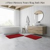 Lavish Home 2-Piece Chenille Memory Foam Bathroom Rugs Set - 2 of 4