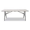 Iceberg Bifold Resin Folding Table, Rectangular, 70.9" x 29.1" x 30", White Granite Top, Gray Base/Legs, 2/Pack - 2 of 4
