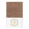 Linum Home Textiles 100% Turkish Cotton MONICA Gold Thread 2PC Embellished Hand Towel Set - 2 of 3