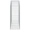 vidaXL Arched Gabion Basket 59.1 in.x19.7 in.x47.2 in./55.1 in. Galvanized Iron - 4 of 4