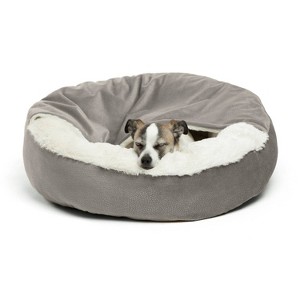 Best Friends by Sheri Cozy Cuddler Ilan Dog Bed - 24"x24" - Gray - 1 of 4