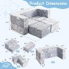 Vipbear Kids Sofa,10pcs Modular Kids Play Couch,Convertible Foam and Floor Cushion for Boys and Girls,Glow in The Dark - 2 of 4