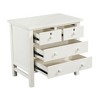 PAGED Wooden Nightstand with 3 Storage Drawers, Modern Side Table with Handles, Bedside Cabinet for Bedroom, Living Room - 4 of 4