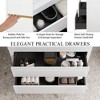 Whisen Pre-Assembled Floating Wall-Mounted Bathroom Vanity with Stone Resin Sink, U-Shaped Storage Drawers - 4 of 4