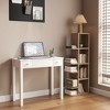 NicBex 41" Vanity Table with Sliding Mirror & Cushioned Stool, Sliding Mirror, Multi-Layer Storage, Dressing Table for Bedroom,Black - 3 of 4
