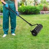 Costway 18" Manual Lawn Aerator Heavy Duty Rolling Push Grass Filled with Sand or Stone Aeration Tool with Handle Green/Black - image 2 of 4