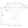 Designstyles Acrylic Folding Table with Silver Rim, Luxurious and Durabale Home Decor, Enhances any Setting - 3 of 4