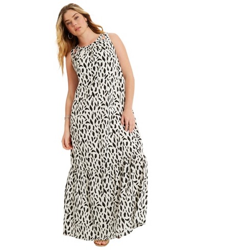 June + Vie By Roaman's Women's Plus Size Halcion Boho Maxi Dress : Target