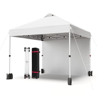 Garvee 10'x10' Outdoor Canopy Tent with Sidewall, Pop up Canopy with Vented Roof, Portable Instant Camping Beach Canopy Tents