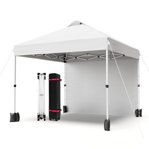 Garvee 10'x10' Outdoor Canopy Tent with Sidewall, Pop up Canopy with Vented Roof, Portable Instant Camping Beach Canopy Tents - 1 of 4