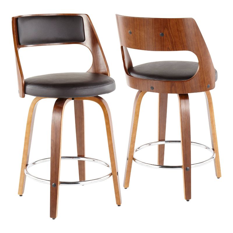Set of 2 Cecina Upholstered Counter Height Barstools - Lumisource, 3 of 13