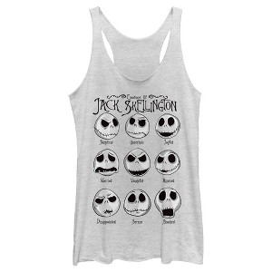 Women's The Nightmare Before Christmas Emotional Jack Racerback Tank Top - 1 of 4