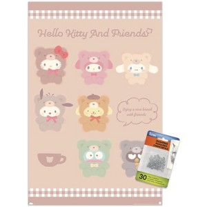Trends International Hello Kitty and Friends: 24 Latte - Group Unframed Wall Poster Prints - 1 of 4