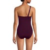 Lands' End Womens Chlorine Resistant Shirred One Shoulder One Piece Swimsuit Removable Adjustable Strap - 2 of 4