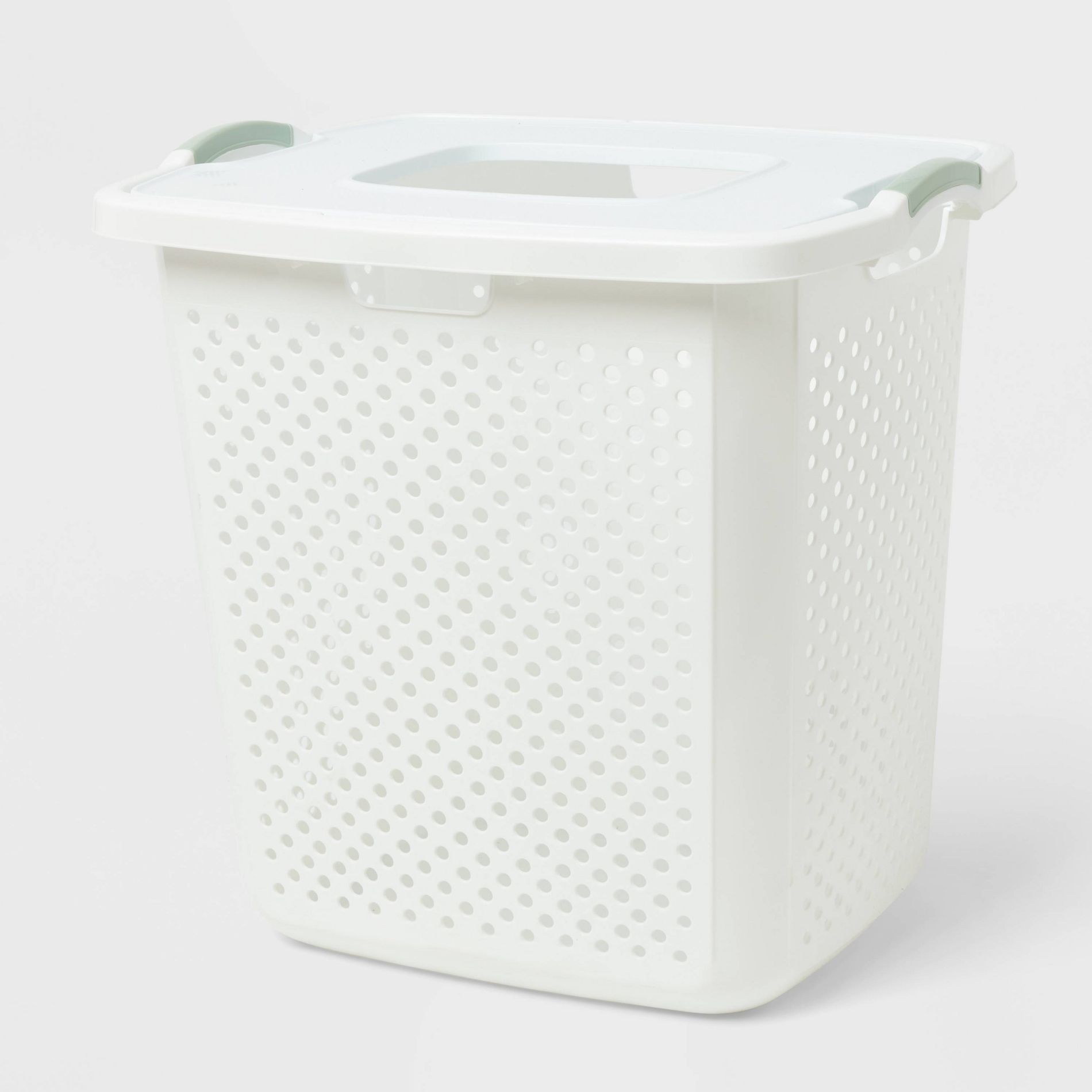 BR XL Lamper with Lid White with Daydream Green Handles - Brightroom™