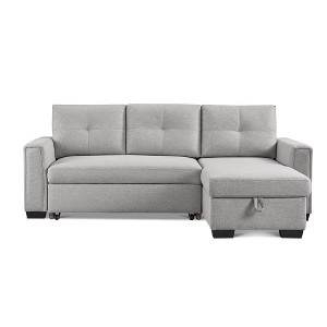American Furniture Classics,Tufted Sectional Chaise Sofa Sleeper with Storage - 1 of 4