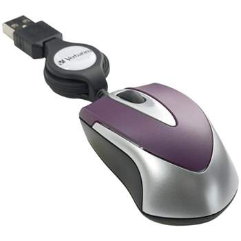 Verbatim® Metro Series Corded Optical Computer Mouse, Mini Travel, 3 Buttons, USB 2.0
