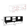 NicBex Coffee Tables for Living Room Modern Coffee Table and TV Stand Set of 2 with Sturdy Steel Legs, Black - 3 of 4