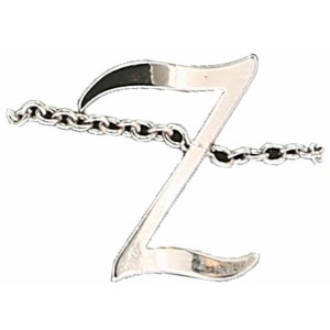 Pavilion Gift Company - Z - Adjustable Rhodium Plated Monogram Ring - Rings - 1 of 4