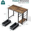 FONTOI 40" or 47" Computer Desk with 2 Drawers Home Office Desk Modern Simple Study Writing Table with Storage Shelf for Bedroom - 3 of 4
