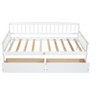 NicBex Twin Size Wooden Daybed, Modern Sofa Bed Frame with 2 Storage Drawers for Bedroom, Living Room - 4 of 4