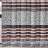 London Fog Warren Striped Shower Curtain Black/Gray : Microfiber, Machine Washable, Non-Slip Backing - 2 of 4
