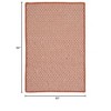 Colonial Mills Outdoor Houndstooth Tweed Braided Rug, Orange 5'x7', Rectangle Shape - 3 of 3