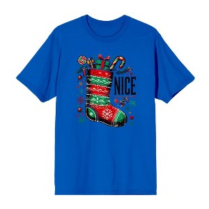 Nice Christmas Stocking Men's Crew Neck Short Sleeve Tee - 1 of 2