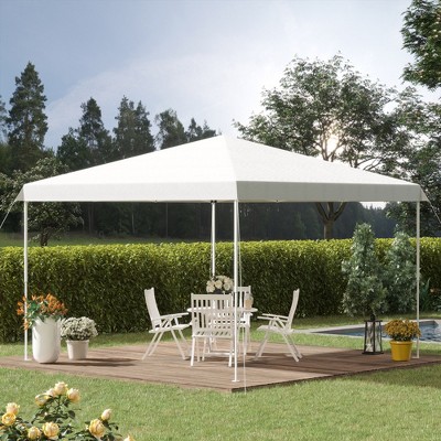 White 13' x 13' Adjustable Height Pop-Up Canopy Tent