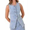 Women's Wo's Bow Denim Vest - Main Strip M - 4 of 4