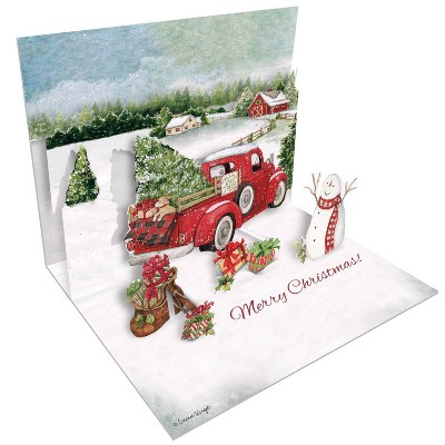 8ct Santa S Truck Pop Up Boxed Christmas Cards Target