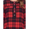 Ashford & Brooks Women's Flannel Plaid Long Sleeve Nightgown - 4 of 4