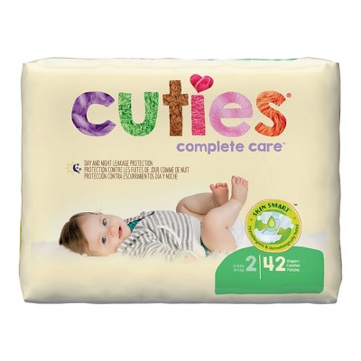 Cuties Complete Care Baby Baby Diaper Size 2, 12 to 18 lbs. CR2001, 42 Ct