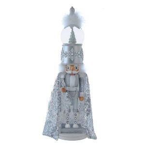 Kurt Adler Battery Operated 22-Inch Hollywood Nutcrackers Musical Silver Nutcracker With Water Globe - 1 of 4