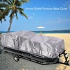 Pyle Heavy-Duty Boat Cover - Universal Fit, Waterproof, UV-Resistant, Marine Grade - Gray (PCVHP441) - 3 of 4