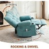 Swivel Rocker Recliner Chair with Massage & Heat, Oversized Ergonomic Lounge Chair,  135° Recline, Cup Holders & Side Pocket - 2 of 4