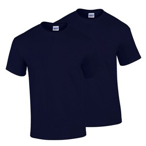 2 Pack Gildan Men's Heavy Cotton Short Sleeve Crew Neck Classic Fit T-Shirt - 1 of 4