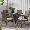 Christopher Knight Home Campbell Outdoor Wicker 5 Piece Dining Set with Cushion - 2 of 4