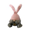 HomeRoots 19" Gray and Pink Fabric Easter Standing Gnome Tabletop Sculpture - 4 of 4