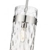 Fontaine 6.5" Steel Pendant Light - Dimmable, Damp Rated, Elegant Waterglass Shade - 3 of 4