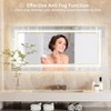 40/60/63in Oversize Led Dual Illuminated Bathroom Mirror Wall Mount Antifog Vanity Mirrors Shatterproof Aluminum - 4 of 4