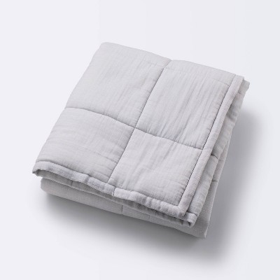 Solid Satin Edge Plush Blanket - Cloud Island™ Gray : Target