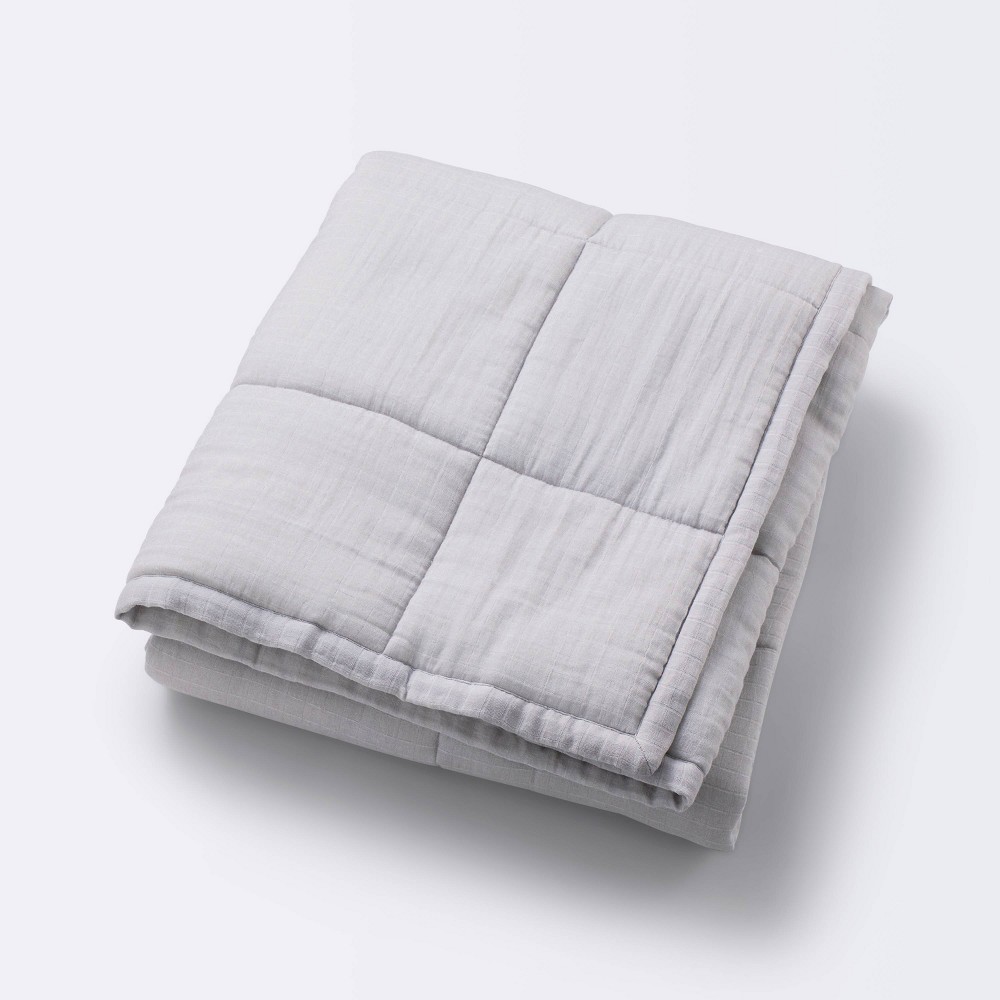 Photos - Children's Bed Linen Muslin Quilt Baby and Toddler Blanket - Gray - Cloud Island™: Solid, 58" Length, 100 Cotton, 1-Pack
