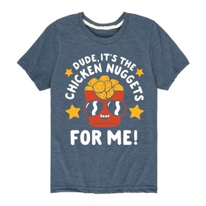 Boys' - Instant Message - Dude, Chicken Nuggets For Me Short Sleeve Graphic T-Shirt - 1 of 4