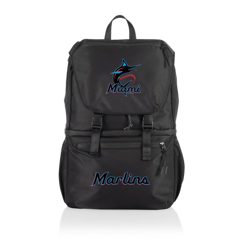 MLB Miami Marlins Tarana Backpack Soft Cooler - Carbon Black, 1 of 6